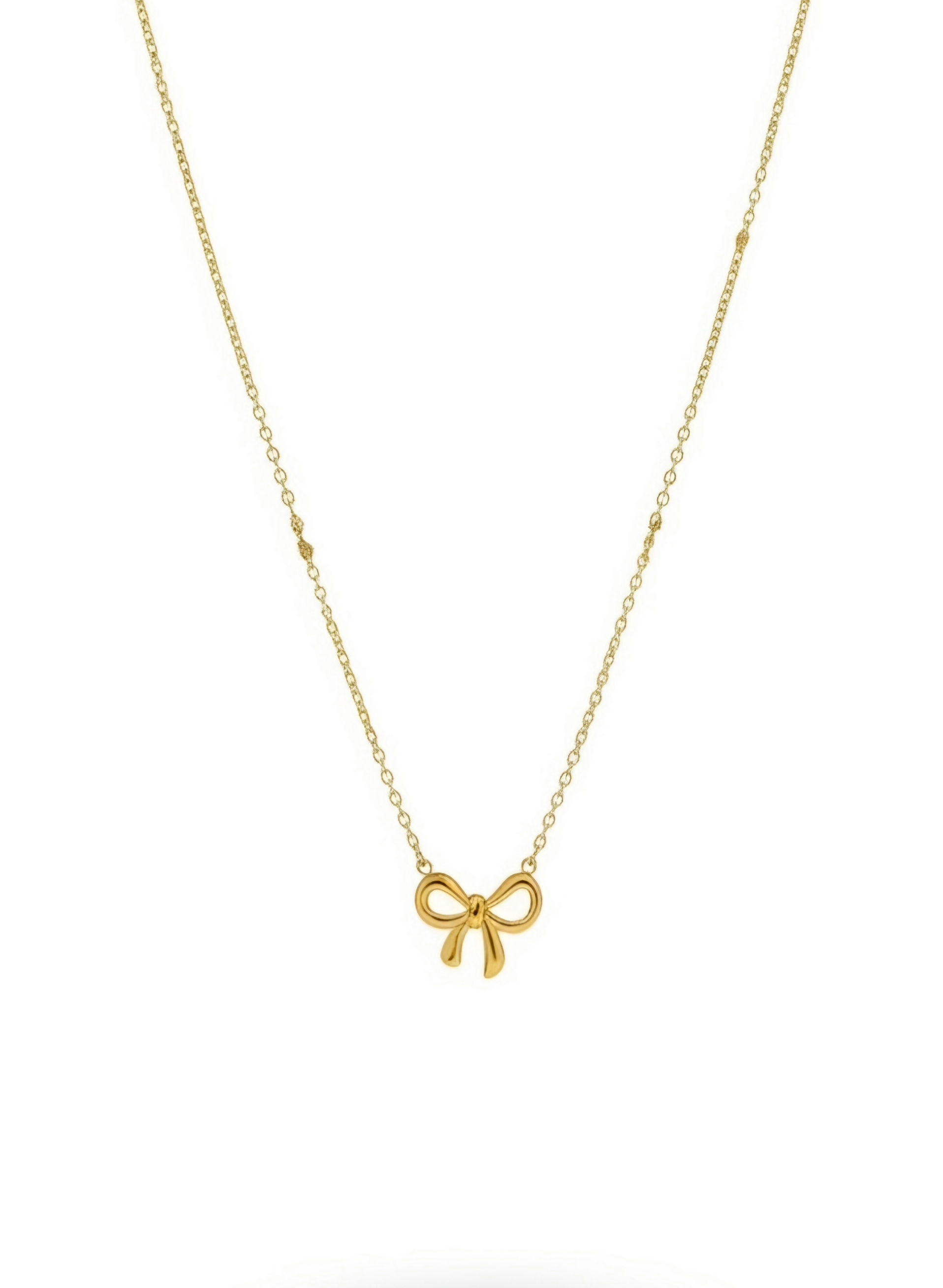 Ribbon Bow Pendant Necklace